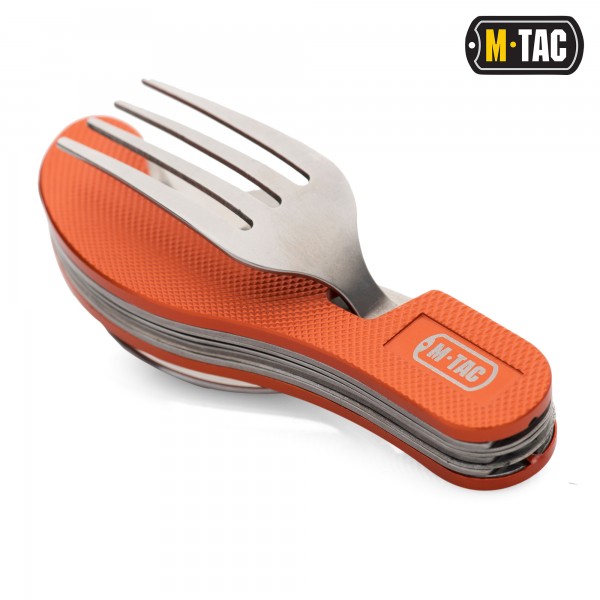 M-Tac столовый набор складной разъемный Orange/Steel - 60012035