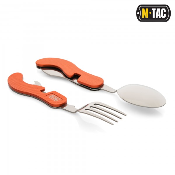 M-Tac столовый набор складной разъемный Orange/Steel - 60012035 M-Tac столовый набор складной разъемный Orange/Steel - 60012035