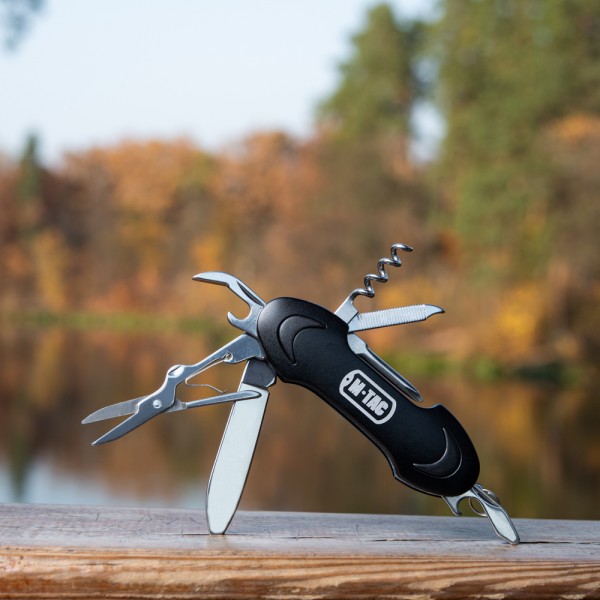 M-Tac ніж складний малий (7 інструм.) Steel/Black - 60017002