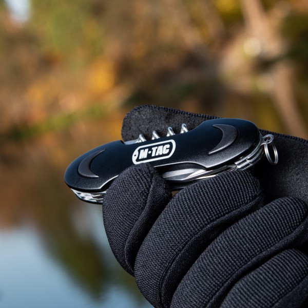 M-Tac ніж складний малий (7 інструм.) Steel/Black - 60017002