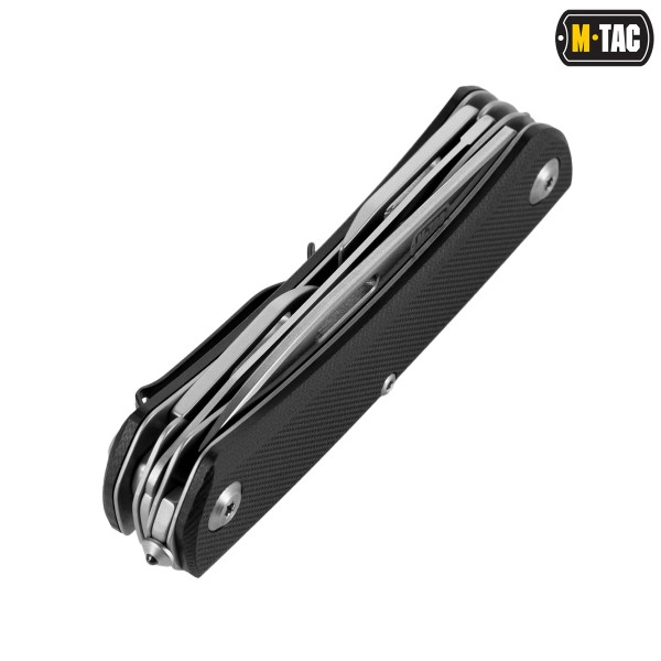 M-Tac ніж складаний Type 9 (6 інструментів) Black/Steel - 60081000 M-Tac ніж складаний Type 9 (6 інструментів) Black/Steel - 60081000
