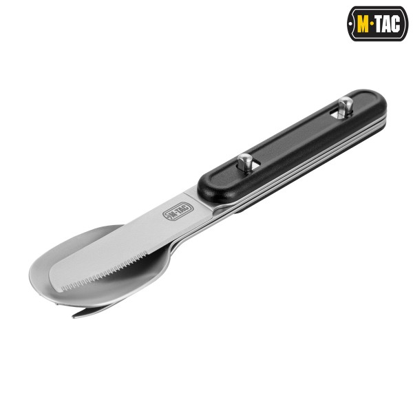 M-Tac столовый набор разъемный (3 элемента) Black/Steel - 60084000