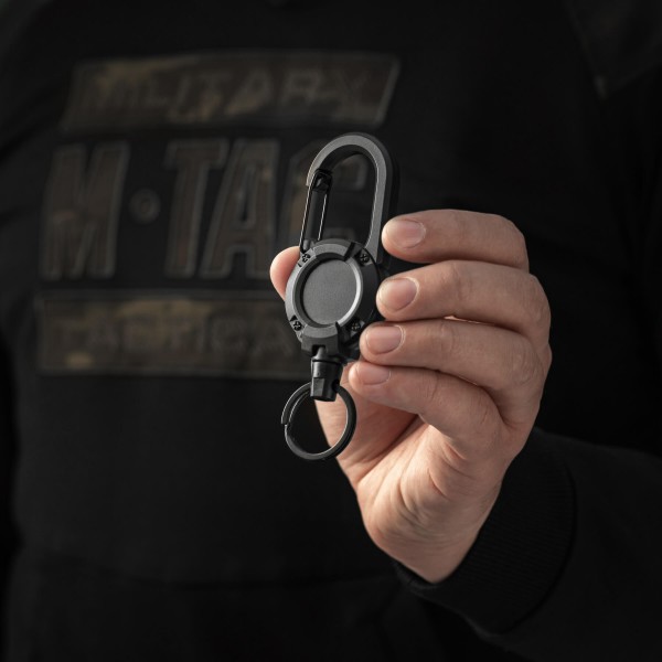 M-Tac карабин зі шнуром для ключів Black - 60108002 M-Tac карабин зі шнуром для ключів Black - 60108002