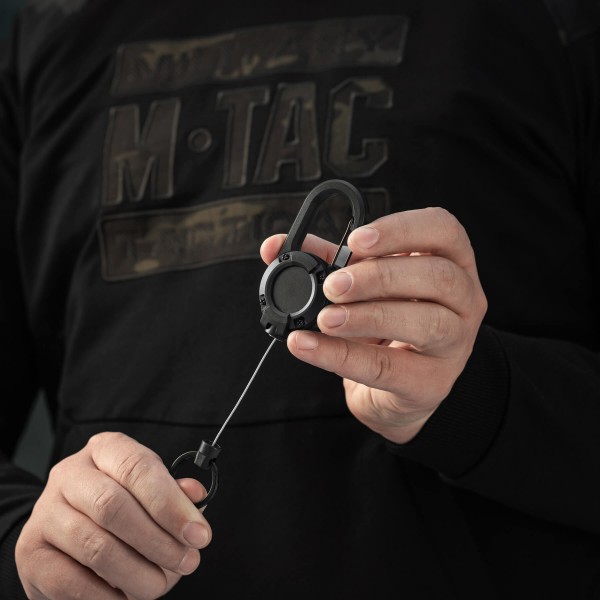 M-Tac карабин зі шнуром для ключів Black - 60108002 M-Tac карабин зі шнуром для ключів Black - 60108002