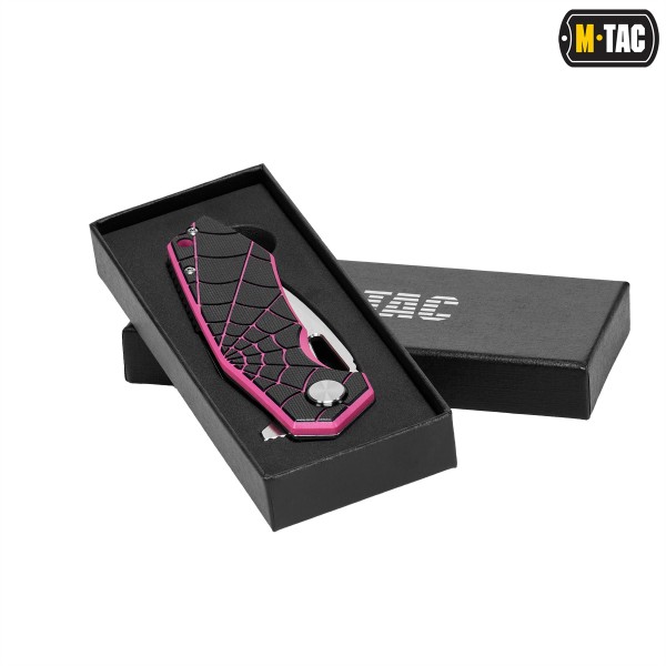 M-Tac нож складной Type 12 Spider Web Black/Pink - 60118211 M-Tac нож складной Type 12 Spider Web Black/Pink - 60118211