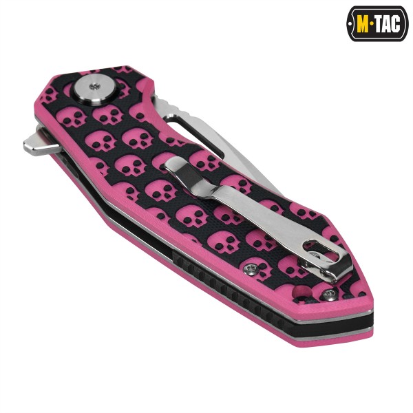 M-Tac нож складной Type 12 Skull Black/Pink - 60119211 M-Tac нож складной Type 12 Skull Black/Pink - 60119211