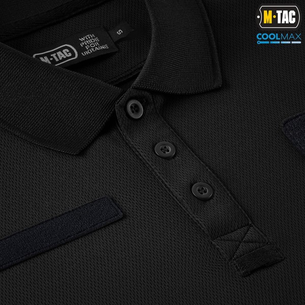 M-Tac поло Elite Tactical Coolmax Black/Dark Navy Blue - 80010215-XS