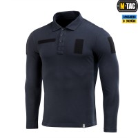 M-Tac поло тактическое длинный рукав 65/35 Dark Navy Blue