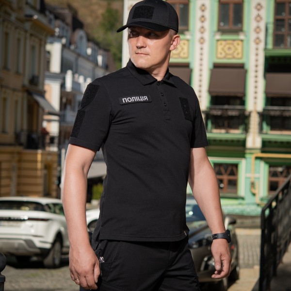 M-Tac поло Полиция со светоотражающей надписью и нашивкой 65/35 Black - 80028002 M-Tac поло Полиция со светоотражающей надписью и нашивкой 65/35 Black - 80028002