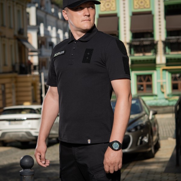 M-Tac поло Полиция со светоотражающей надписью и нашивкой 65/35 Black - 80028002 M-Tac поло Полиция со светоотражающей надписью и нашивкой 65/35 Black - 80028002