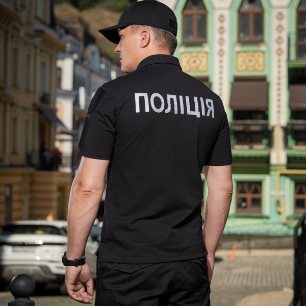 M-Tac поло Полиция со светоотражающей надписью и нашивкой 65/35 Black - 80028002 M-Tac поло Полиция со светоотражающей надписью и нашивкой 65/35 Black - 80028002