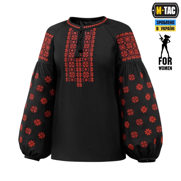 M-Tac вышиванка женская 100% лён черная - 80040002