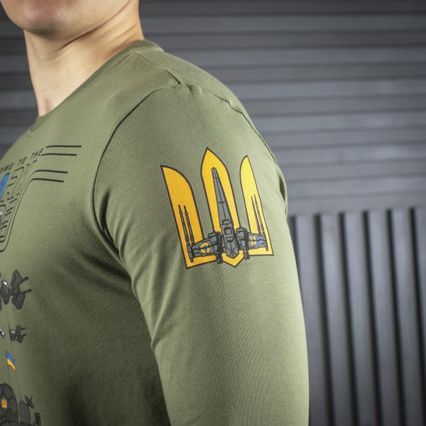 M-Tac футболка UA Side длинный рукав Light Olive - 80043038