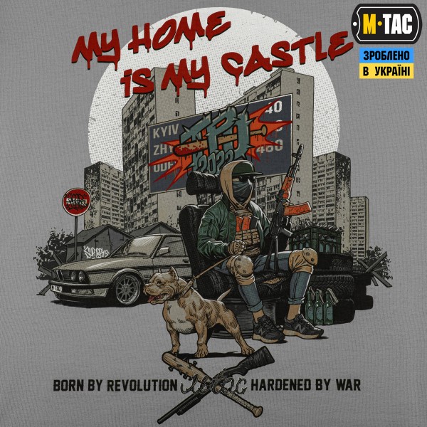 M-Tac футболка My Home is my Castle Light Grey - 80117011 M-Tac футболка My Home is my Castle Light Grey - 80117011