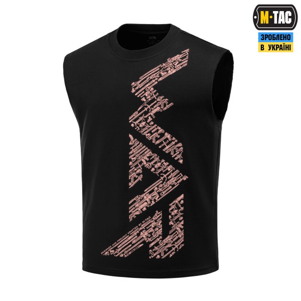 M-Tac футболка безрукавка WAR Cotton Hard Black/Ash Rose - 80155271-S