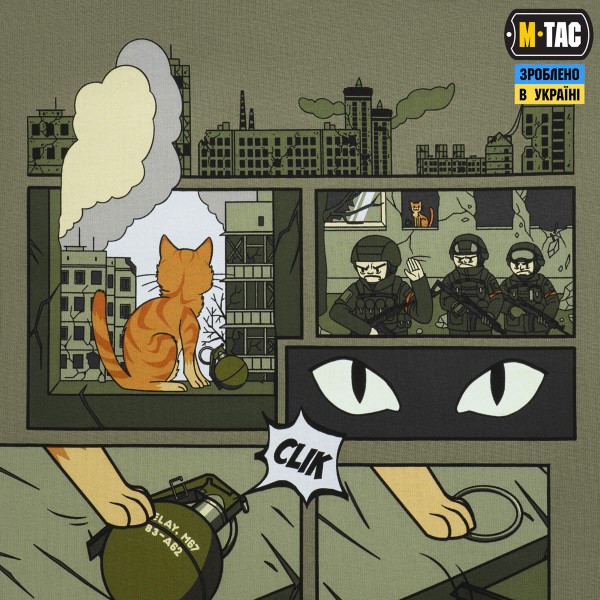M-Tac футболка Orange Cat Cotton Hard Light Olive - 80165038-S M-Tac футболка Orange Cat Cotton Hard Light Olive - 80165038-S