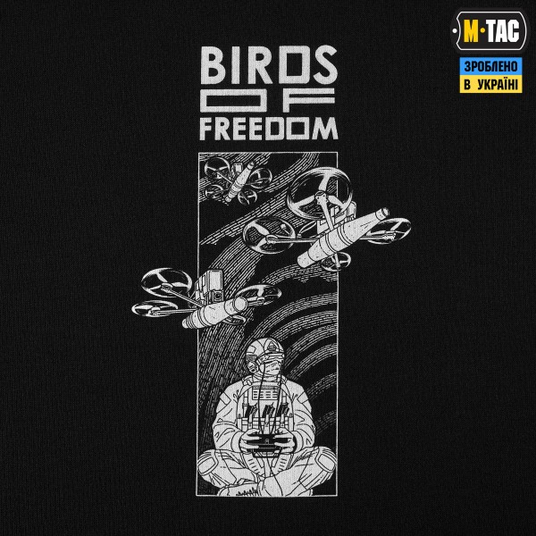 M-Tac футболка Birds of freedom Cotton Hard Black - 80167002-S