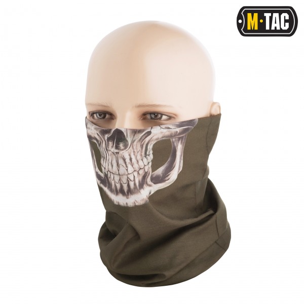 M-Tac шарф-труба облегченный Reaper Skull Olive - HLI-SSB-OD