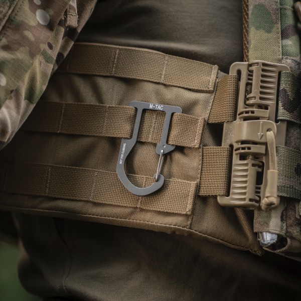 M-Tac карабин алюминиевый на снаряжение Dark Grey - L0070