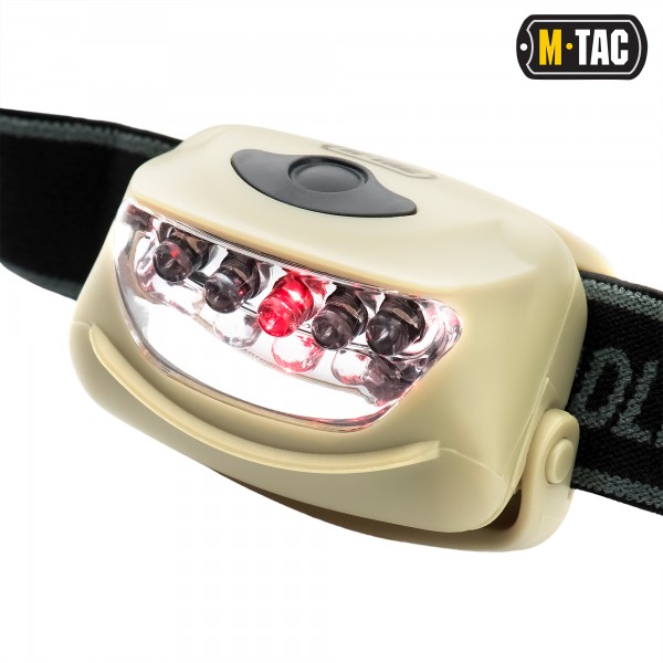 M-Tac фонарь налобный 4+1 LED Khaki - 60067004 M-Tac фонарь налобный 4+1 LED Khaki - 60067004