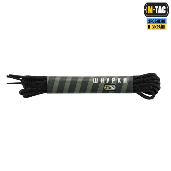 M-Tac шнурки black нейлон Mil-Spec - MTC-LACENMS-BK