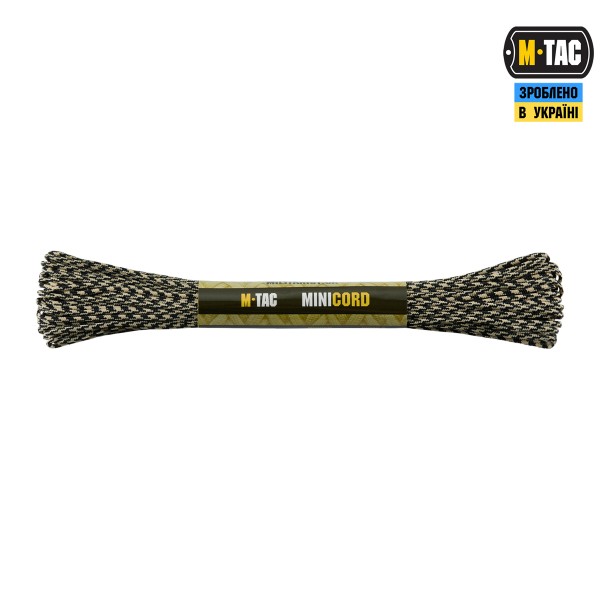 M-Tac паракорд Minicord 15m Black/Sand - MTC-MC15-BKSN