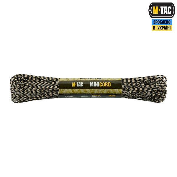 M-Tac паракорд Minicord 30m Black/Sand - MTC-MC30-BKSN