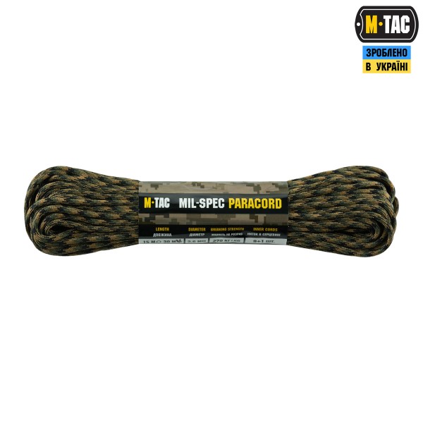 M-Tac паракорд 550 mil-spec 30m Woodland Marpat - MTC-MSPC30-WM
