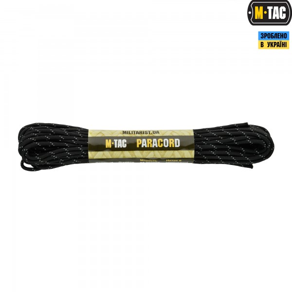 M-Tac паракорд Reflective Traser Black 15м - MTC-RT15-BC