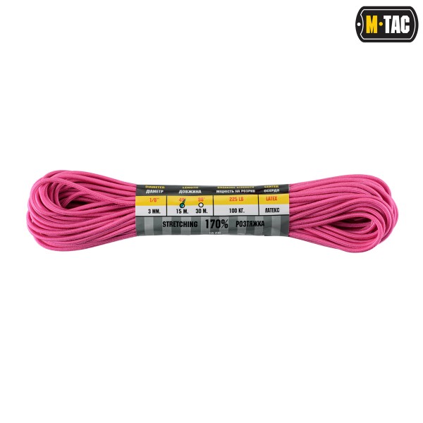 M-Tac паракорд Shock-Cord 3 mm Neon Pink 15м - MTC-SC-PC15-NP M-Tac паракорд Shock-Cord 3 mm Neon Pink 15м - MTC-SC-PC15-NP
