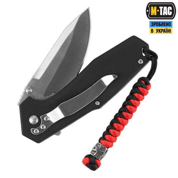 M-Tac темляк Viper Козацкий Крест Steel Black&Red - MTC-TMLVKC-SBR