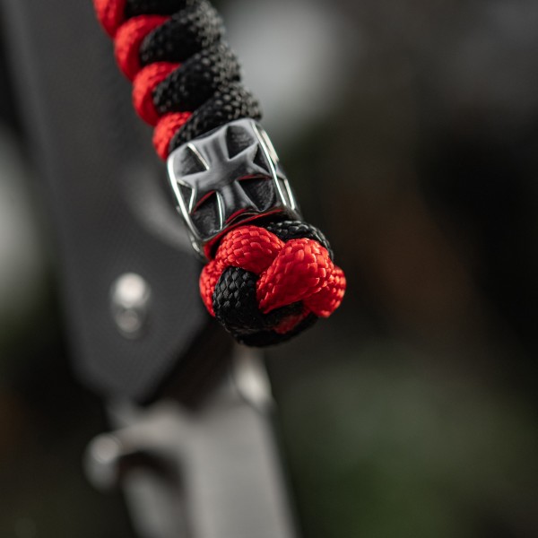 M-Tac темляк Viper Козацкий Крест Steel Black&Red - MTC-TMLVKC-SBR