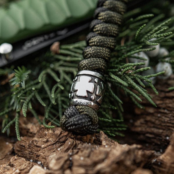 M-Tac темляк Viper Козацкий Крест V.2 Steel Black&Olive - MTC-TMLVKCV2-SBO