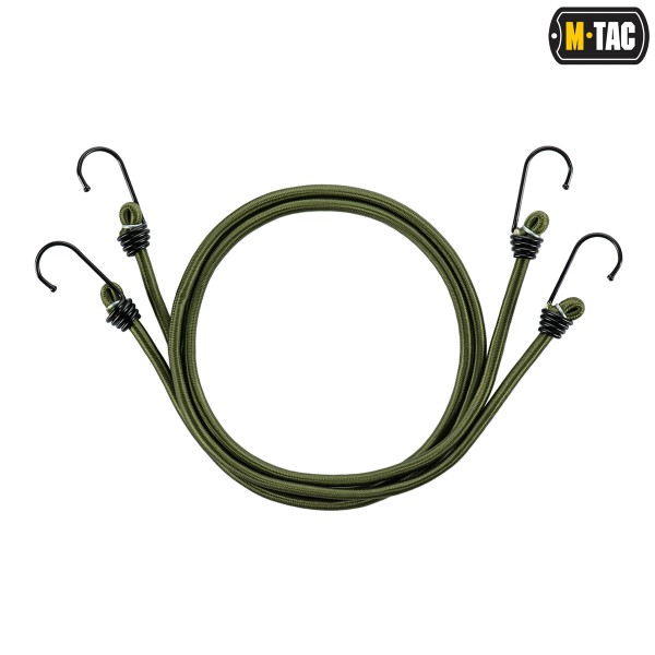 M-Tac шнур эластичный с зацепами олива (2шт) - YL202107001-OD