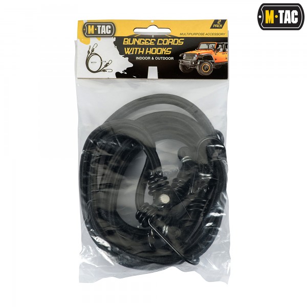 M-Tac шнур эластичный с зацепами черный (2шт) - YL202107001 M-Tac шнур эластичный с зацепами черный (2шт) - YL202107001