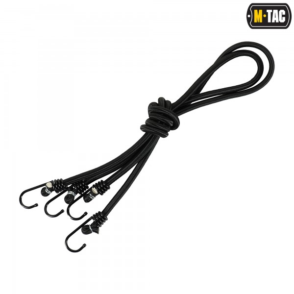 M-Tac шнур эластичный с зацепами черный (2шт) - YL202107001 M-Tac шнур эластичный с зацепами черный (2шт) - YL202107001