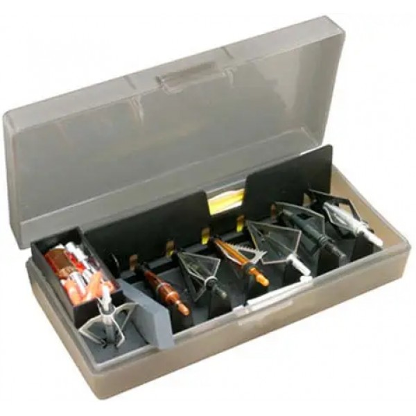 Коробка MTM Broadhead Accessory для 7 наконечников стрел и прочих комплектующих. Цвет – серый. - 17730677 Коробка MTM Broadhead Accessory для 7 наконечников стрел и прочих комплектующих. Цвет – серый. - 17730677