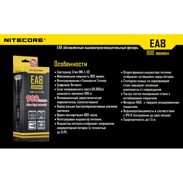 Ліхтар Nitecore EA8 - 2592446