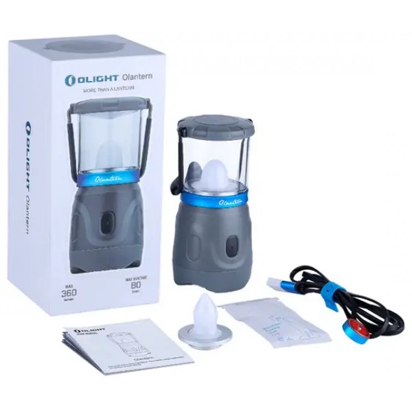 Ліхтар кемпінговий Olight Olantern Grey. Дві насадки в комплекті - 23703286 Ліхтар кемпінговий Olight Olantern Grey. Дві насадки в комплекті - 23703286