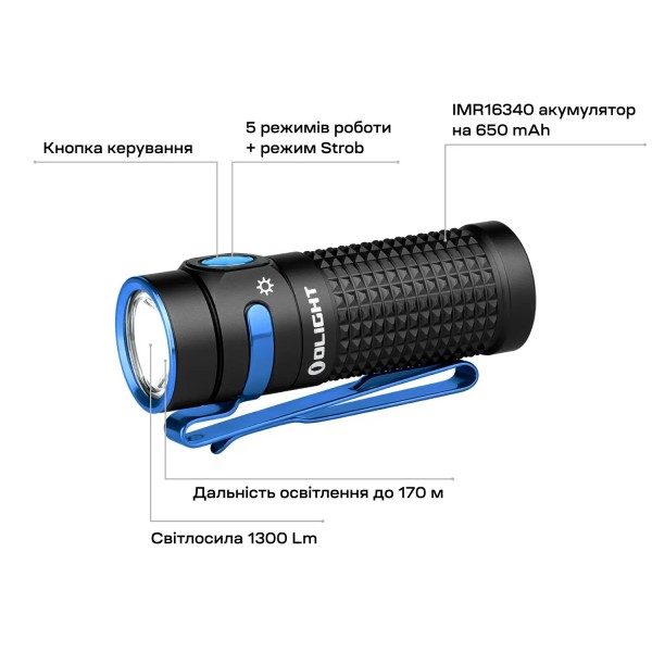 Фонарь Olight Baton 4 Premium Black - 23704373 Фонарь Olight Baton 4 Premium Black - 23704373