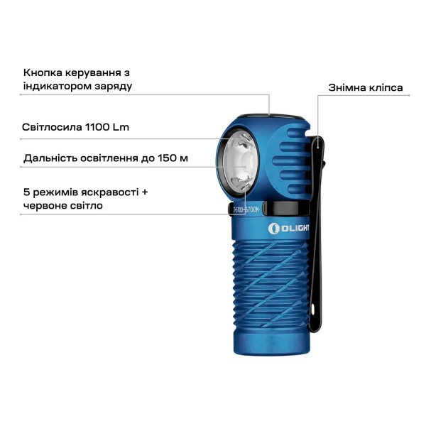 Фонарь Olight Perun 2 Mini Midnight Blue - 23704384 Фонарь Olight Perun 2 Mini Midnight Blue - 23704384