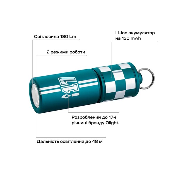Ліхтар-брелок Olight i17 Checkered Flag - 23704487 Ліхтар-брелок Olight i17 Checkered Flag - 23704487