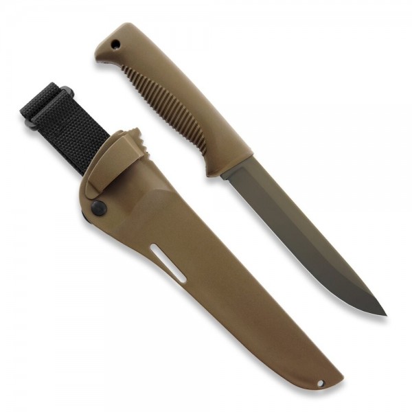 Ніж Peltonen M95, покриття cerakote FDE, coyote, coyote композитний чохол - FJP060