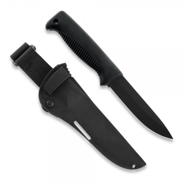 Ніж Peltonen M07, покриття cerakote black, чорний, чорний композитний чохол - FJP125