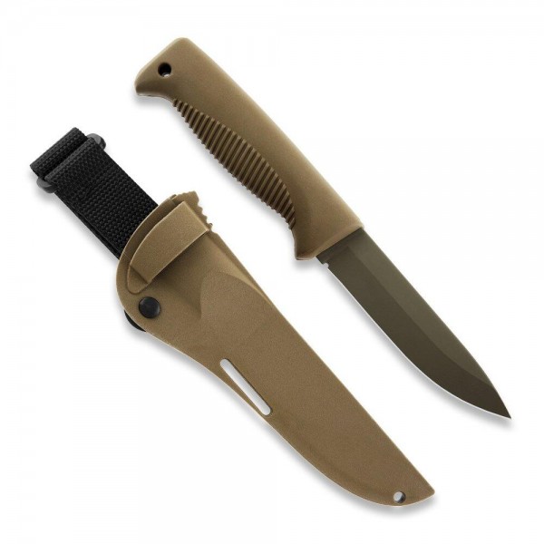 Ніж Peltonen M07, покриття cerakote FDE, coyote, coyote композитний чохол - FJP126