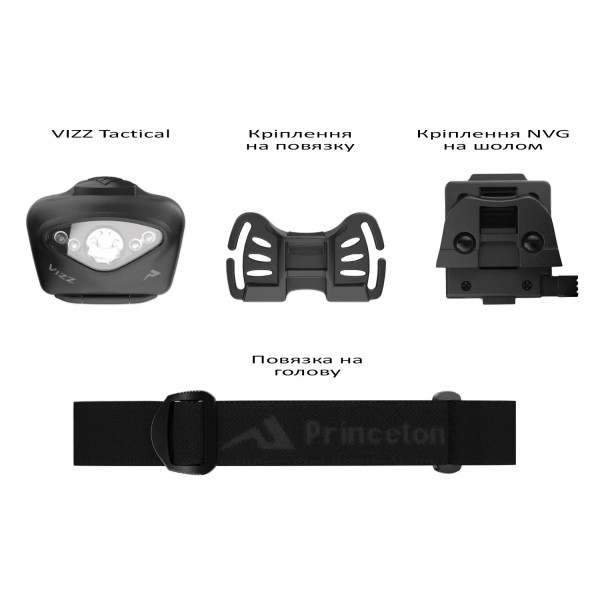 Ліхтар налобний Princeton Tec Vizz Tactical MPLS 550 lm Black - 23704425 Ліхтар налобний Princeton Tec Vizz Tactical MPLS 550 lm Black - 23704425