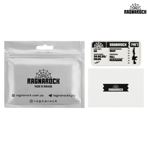 Ragnarock нашивка TICKET to the WAR White - RGN-PTTIK-WT