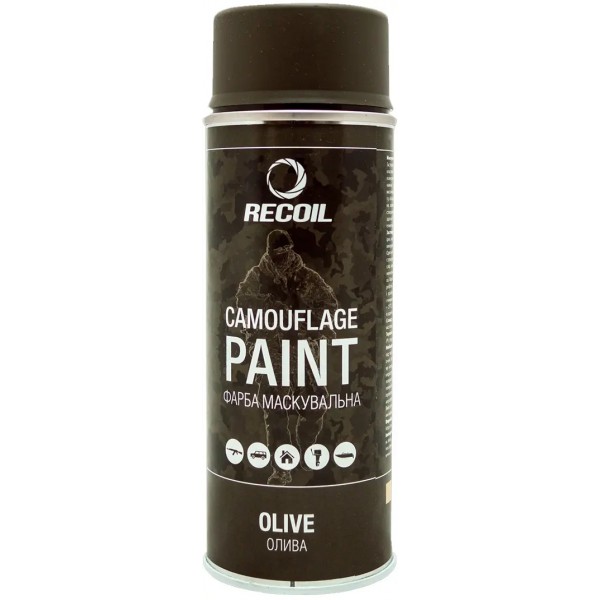 Фарба маскувальна аерозольна RecOil. Колір - олива. Об’єм - 400 мл - 34130710