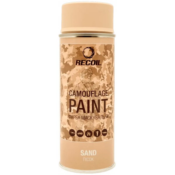 Краска маскировочная аэрозольная RecOil. Цвет - песок. Объем - 400 мл - 34130711