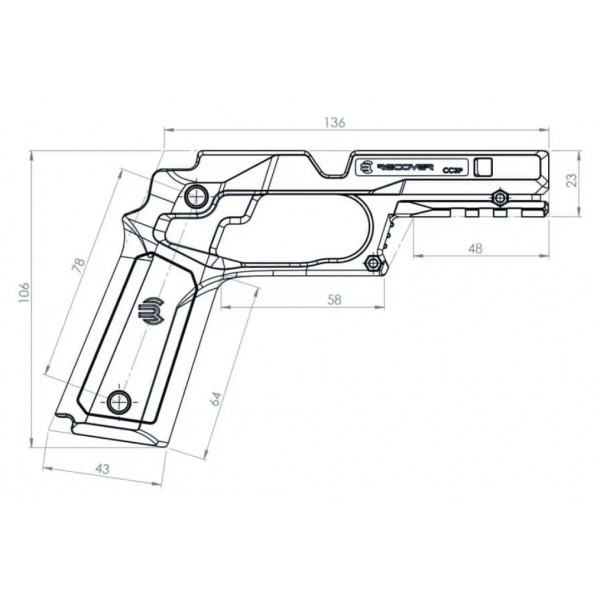 Накладки на руків’я Recover Tactical CC3P Phantom Grey для 1911 Black/Phantom Grey - 10690037 Накладки на руків’я Recover Tactical CC3P Phantom Grey для 1911 Black/Phantom Grey - 10690037